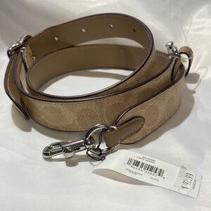 NWT COACH Replacement Strap Coated Canvas w/Silver hardware